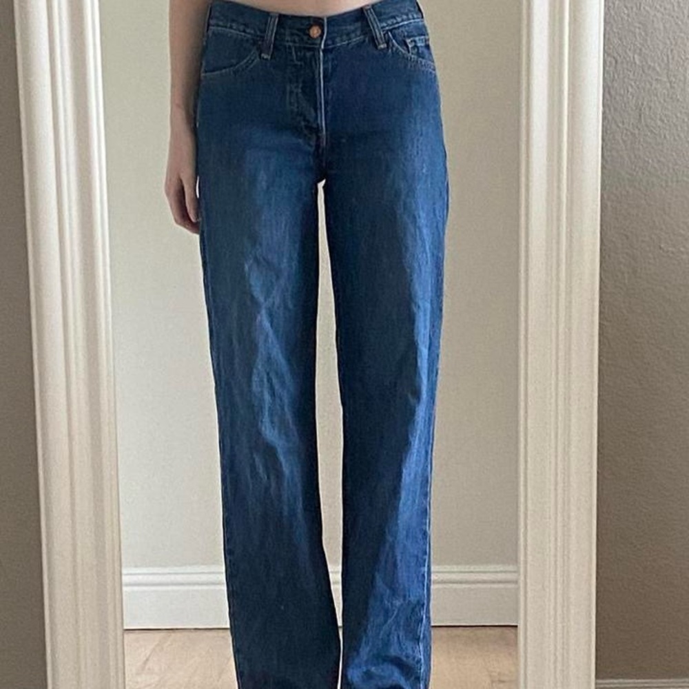 GAP Women's Straight Leg Blue Jeans